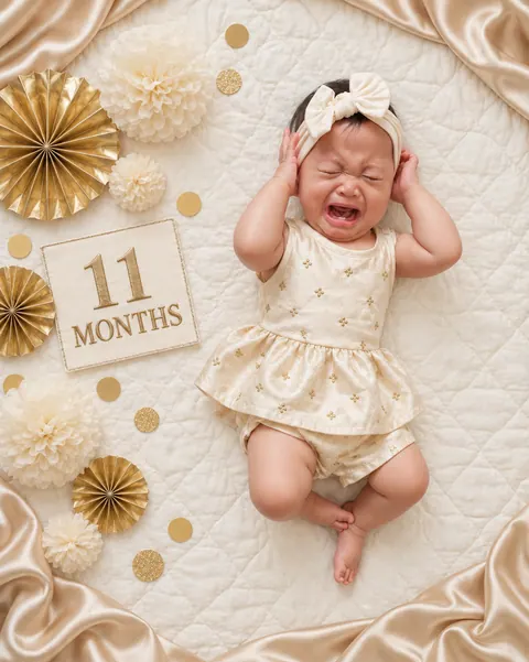 Champagne and Gold 11-Month Milestone-8