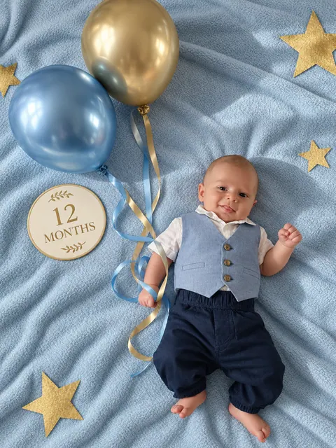 Blue and gold first birthday-1