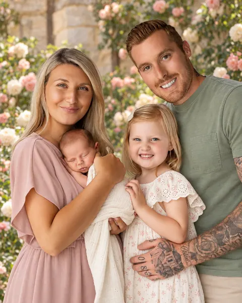 Family Portrait Among Spring Roses-6