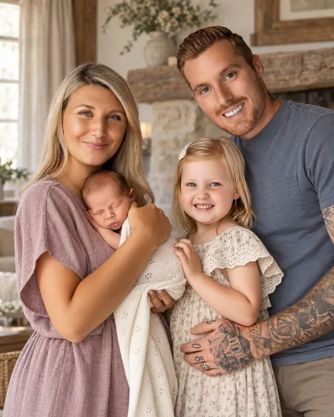 Rustic Cottage Family with Newborn-3